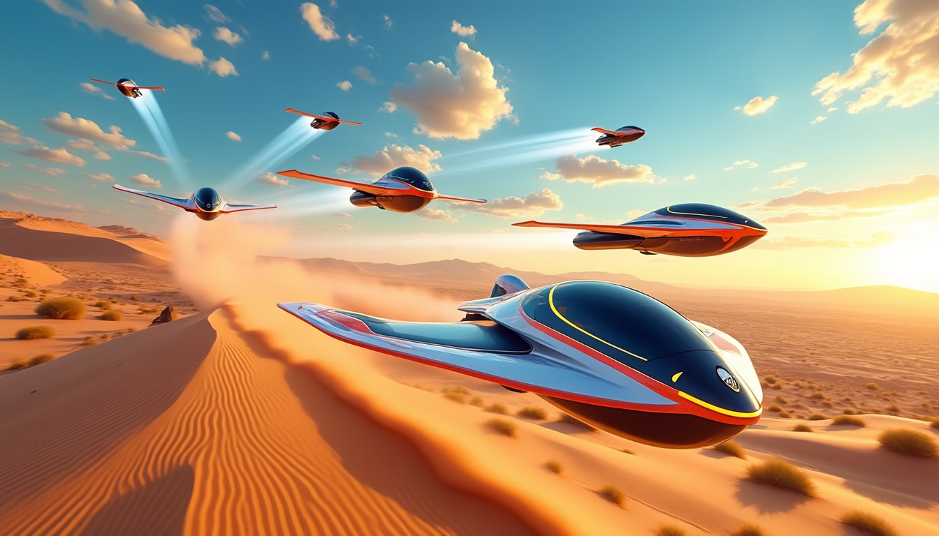 découvrez comment le pari audacieux d'organiser une course de scooters volants dans le désert pourrait révolutionner le sport en 2026. un événement futuriste et spectaculaire à ne pas manquer !